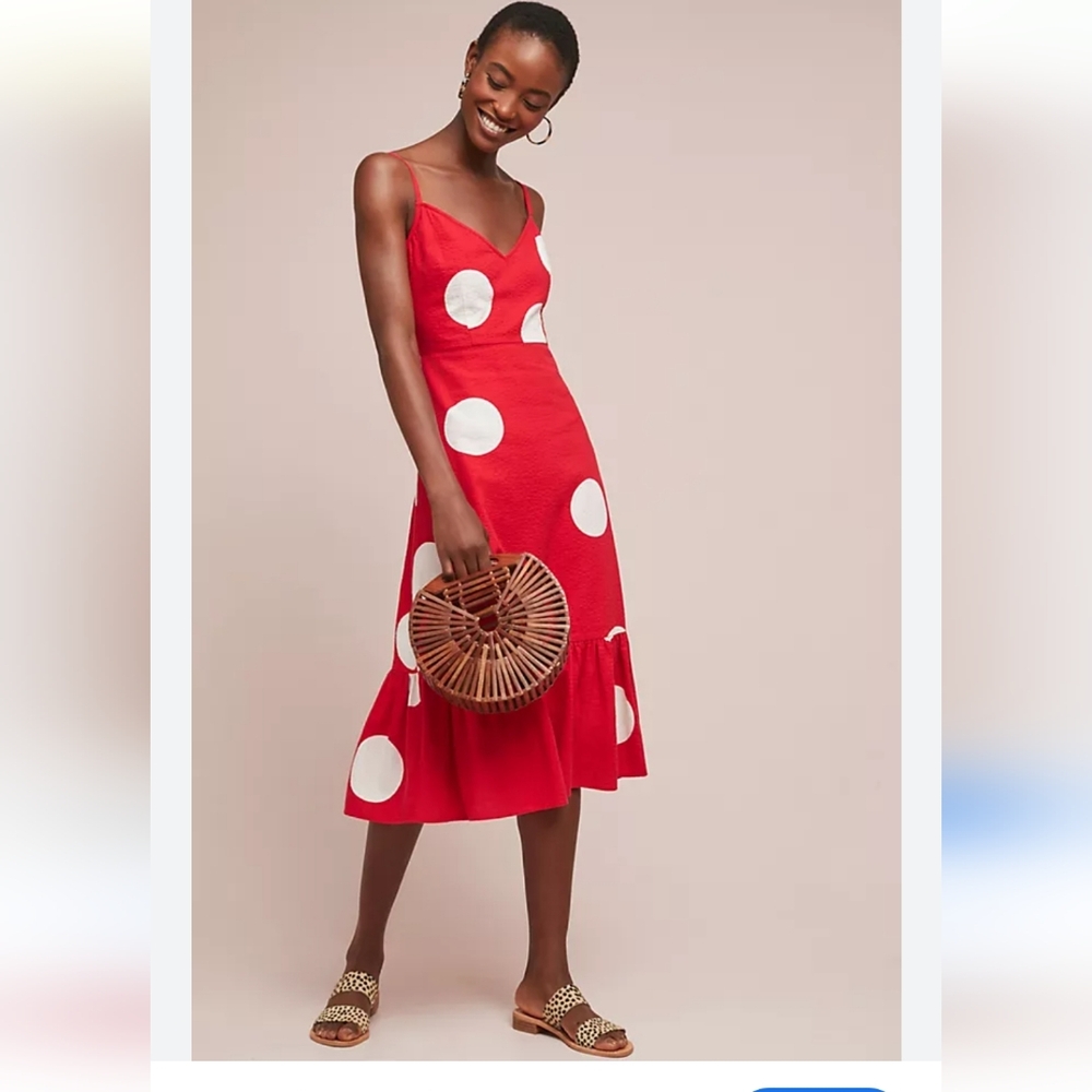 Tracy Reese x Anthropologie Breiz Polka Dot Dress Size 4P